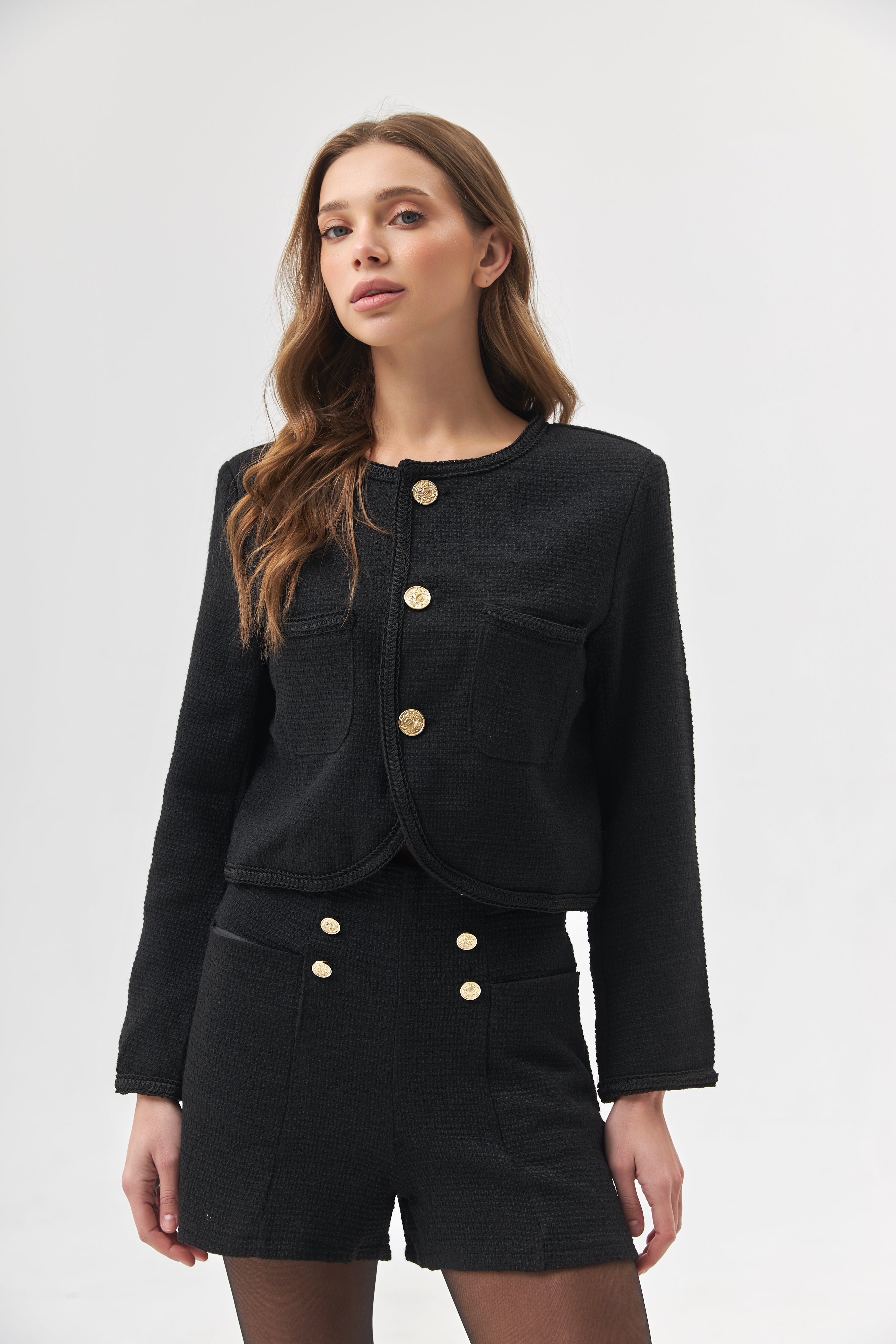 Cropped Jacket with Pockets - SOLMAR