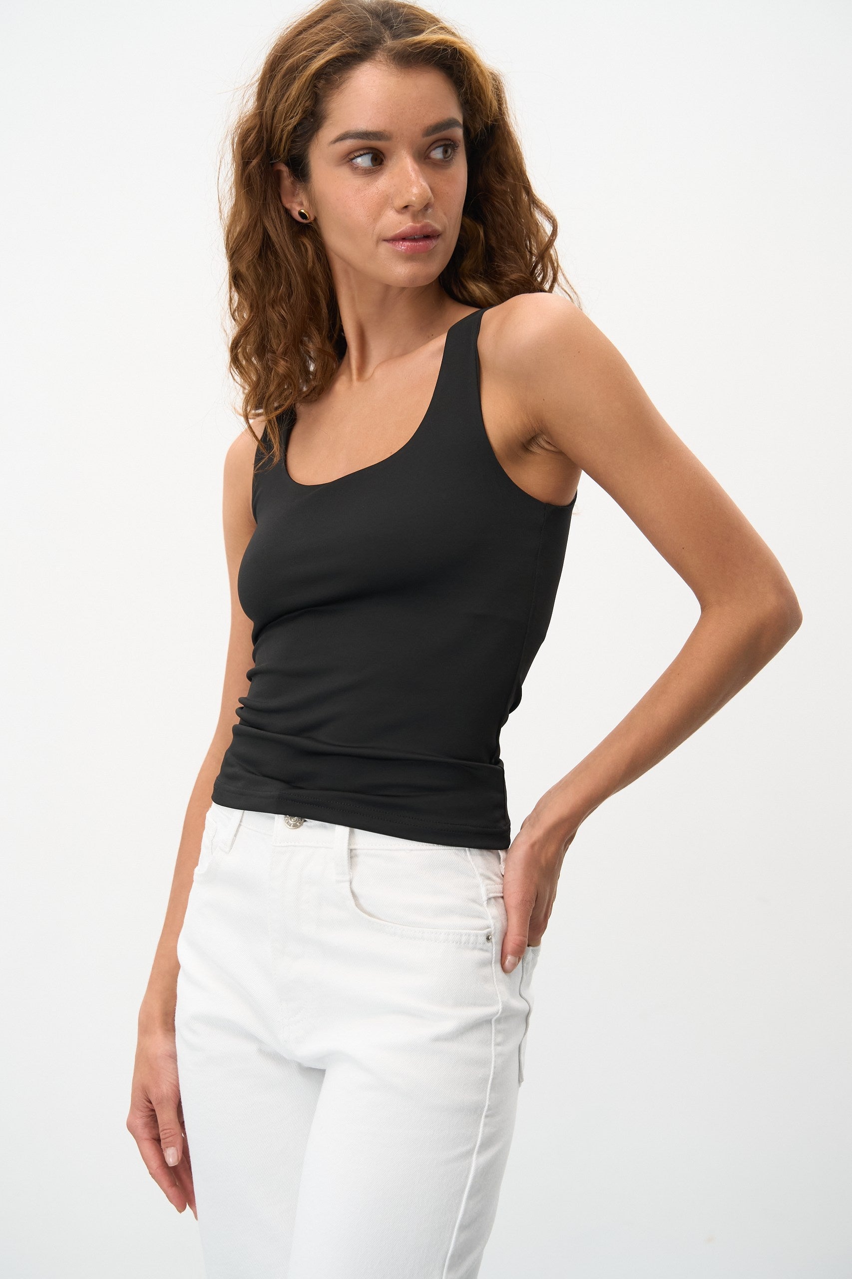 Black Basic Tank Top - SOLMAR