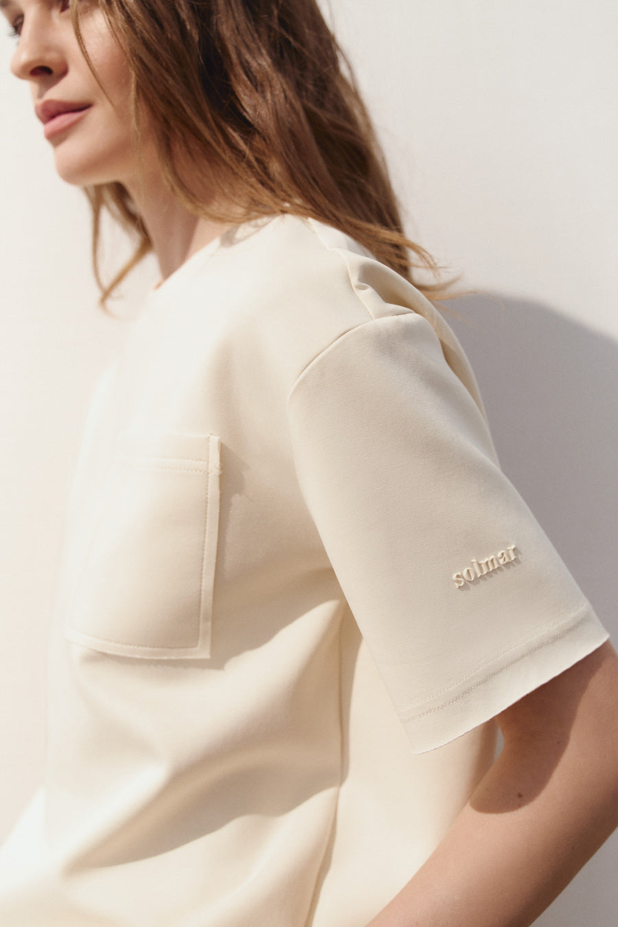 Milk T-Shirt with Pocket - SOLMAR