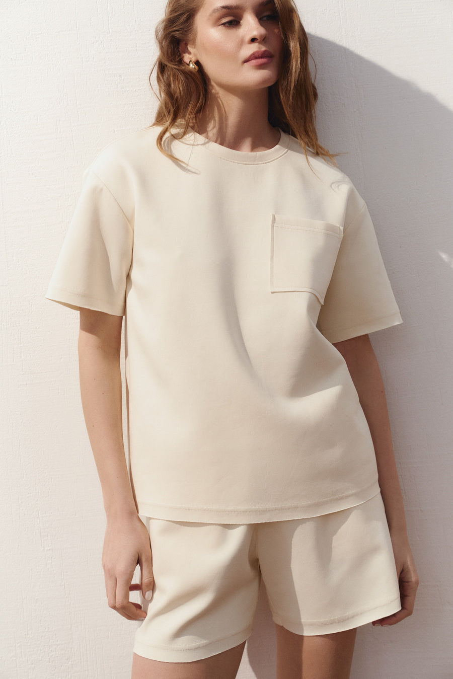 Milk T-Shirt with Pocket