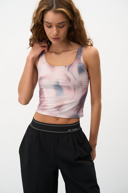 Pink Gradient Effect Tank Top - SOLMAR