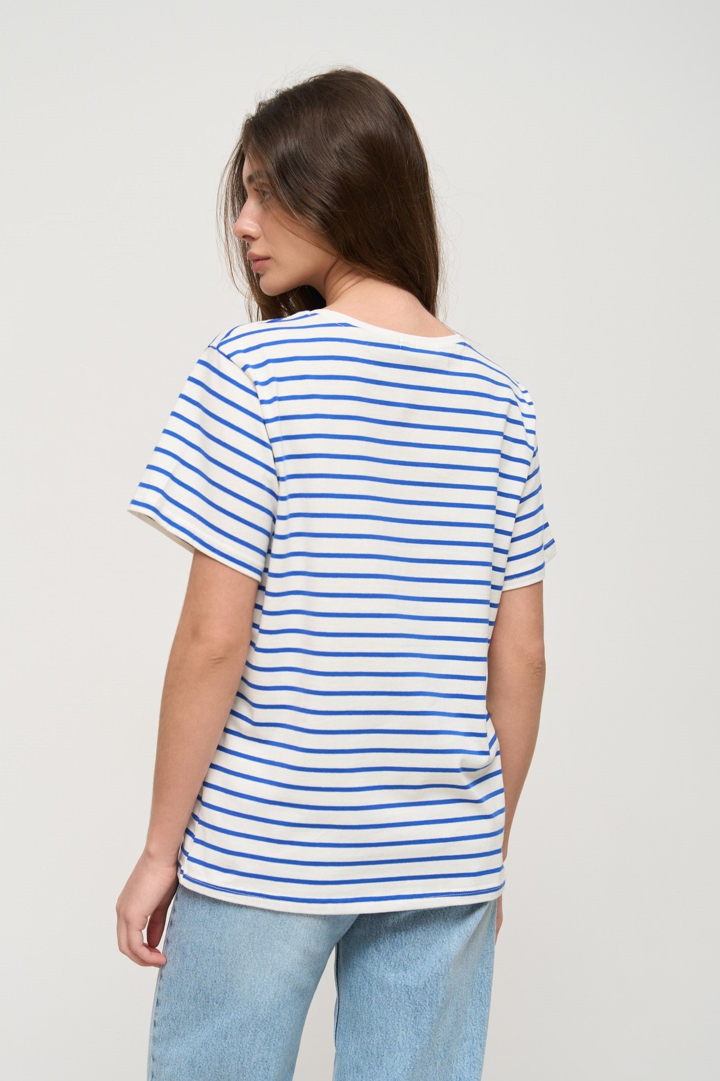 Blue Basic Spriped T-Shirt - SOLMAR