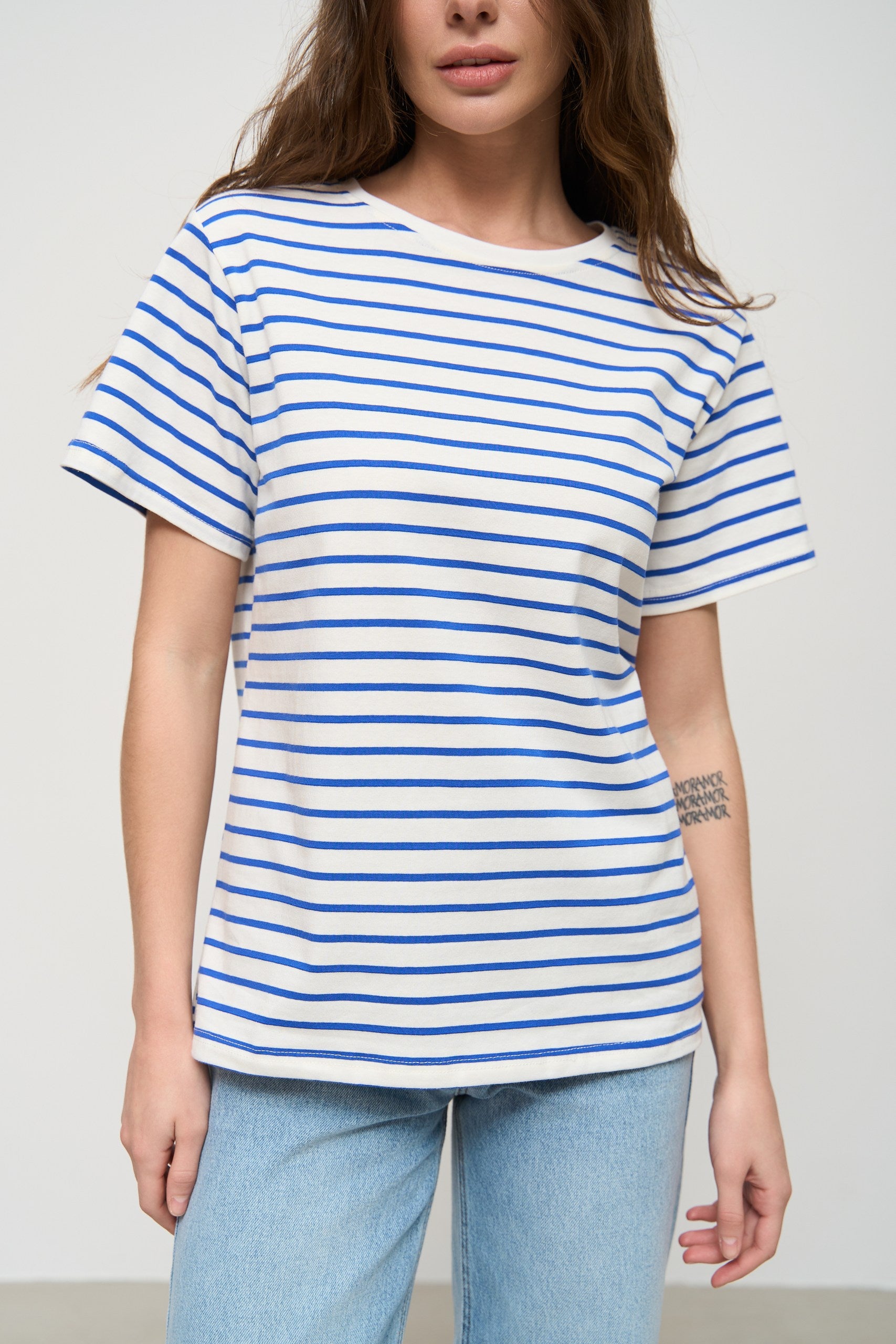 Blue Basic Spriped T-Shirt - SOLMAR