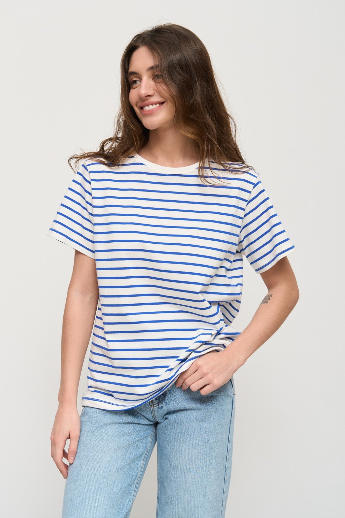 Blue Basic Spriped T-Shirt - SOLMAR