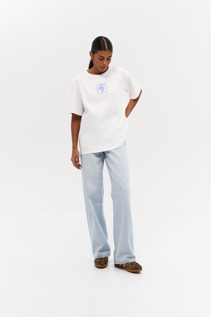 NEW Blue "Sea Lover" Print T-shirt