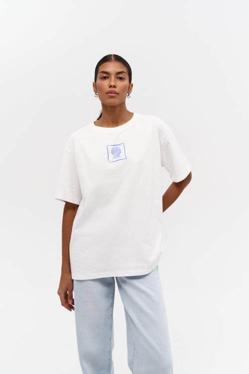 Blue "Sea Lover" Print T-shirt - SOLMAR