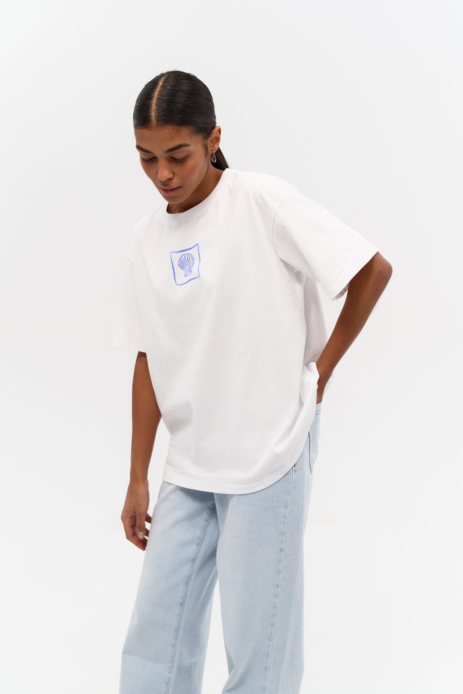 Blue "Sea Lover" Print T-shirt - SOLMAR