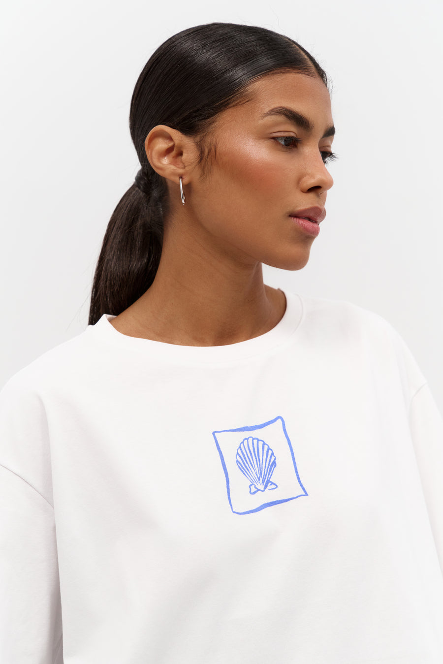 Blue "Sea Lover" Print T-shirt - SOLMAR
