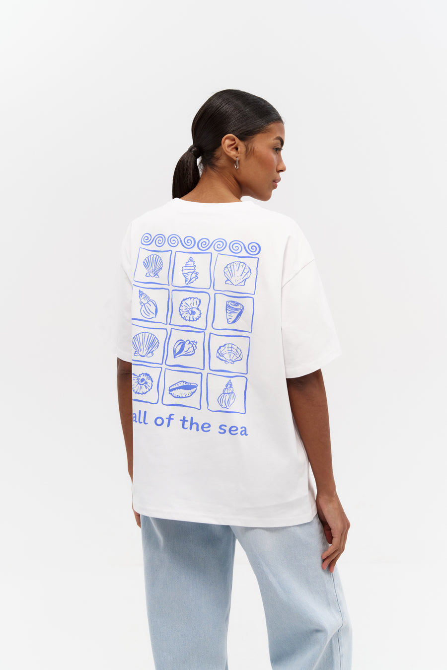 Blue "Sea Lover" Print T-shirt - SOLMAR