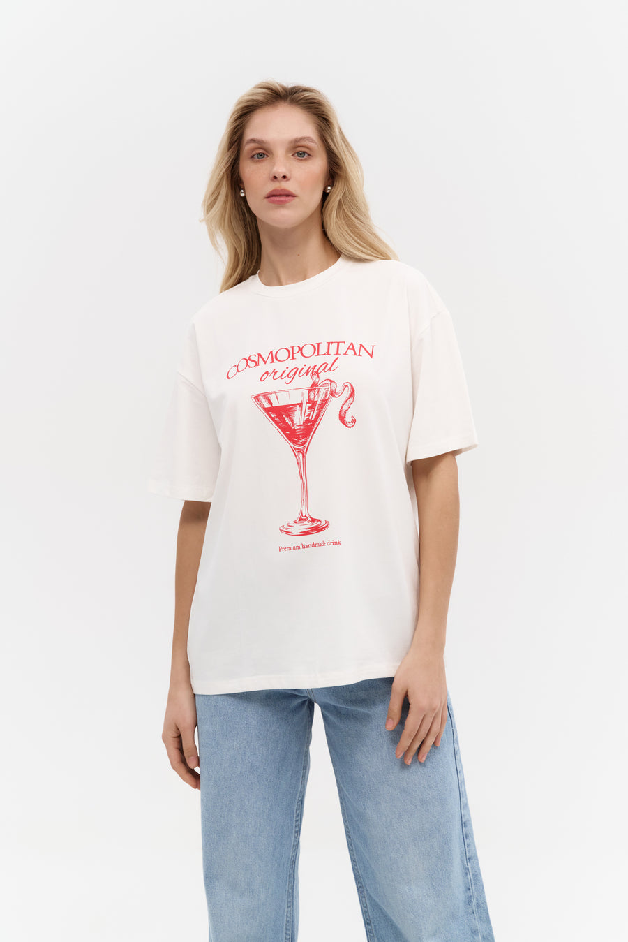 Red Print "Cocktail Hour" T-shirt - SOLMAR