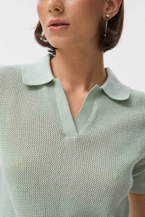 Green Knit Polo T-shirt - SOLMAR