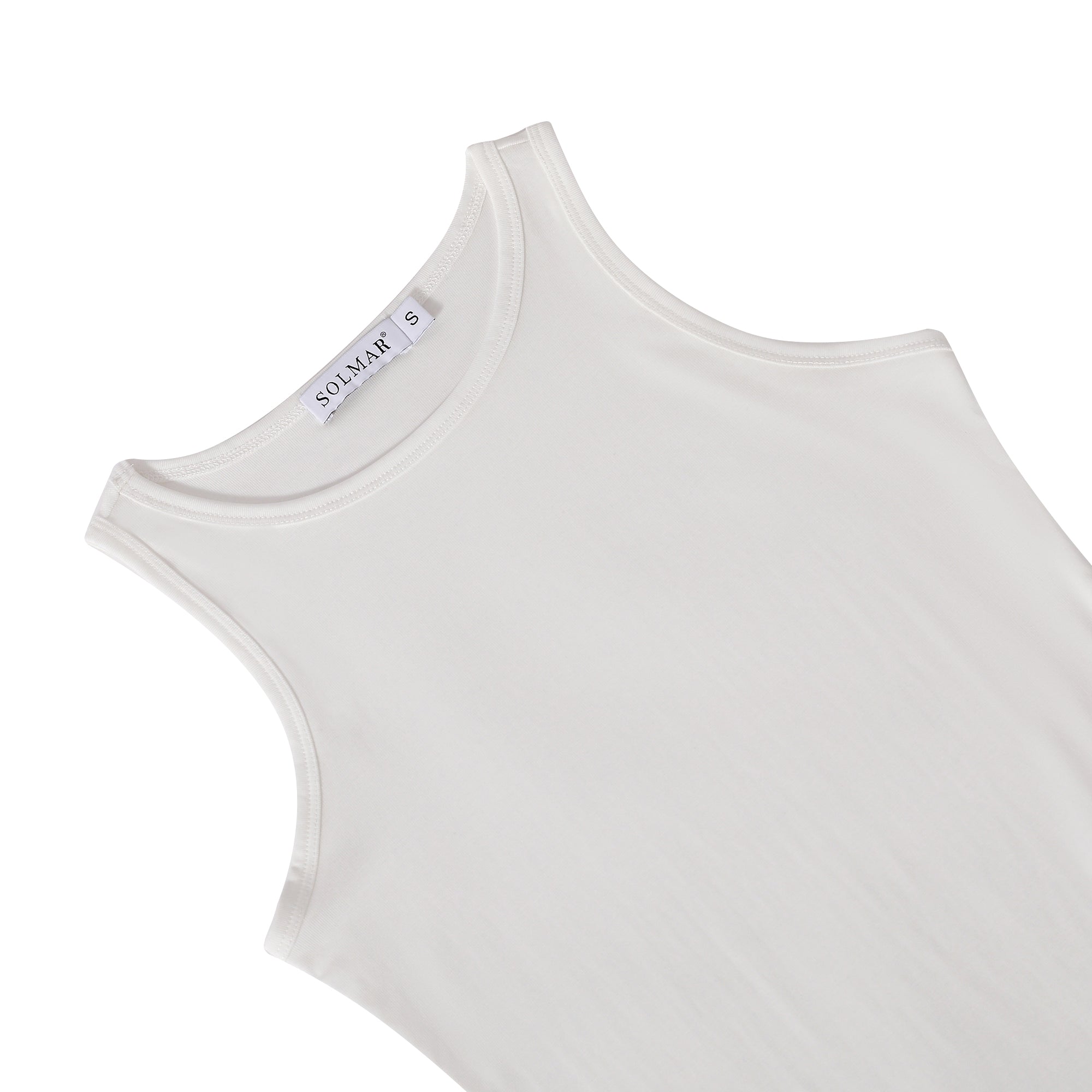Basic ribbed tank top, Clean White