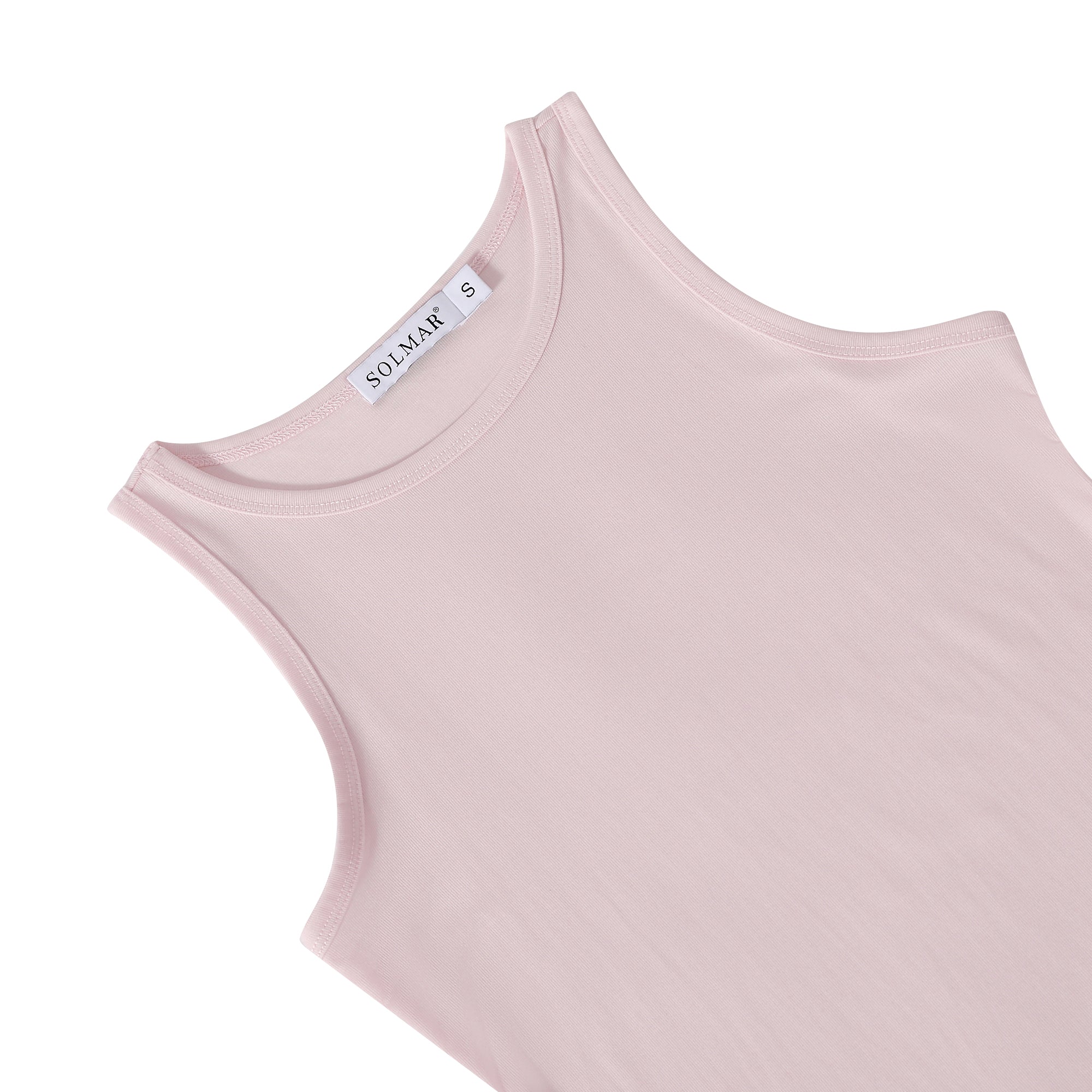Basic ribbed tank top, Baby Pink