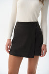 Grey High Waist Asymmetric Skirt