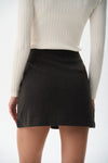 Grey High Waist Asymmetric Skirt