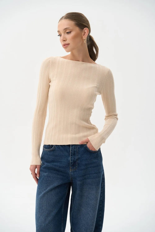 Beige Sweater - SOLMAR