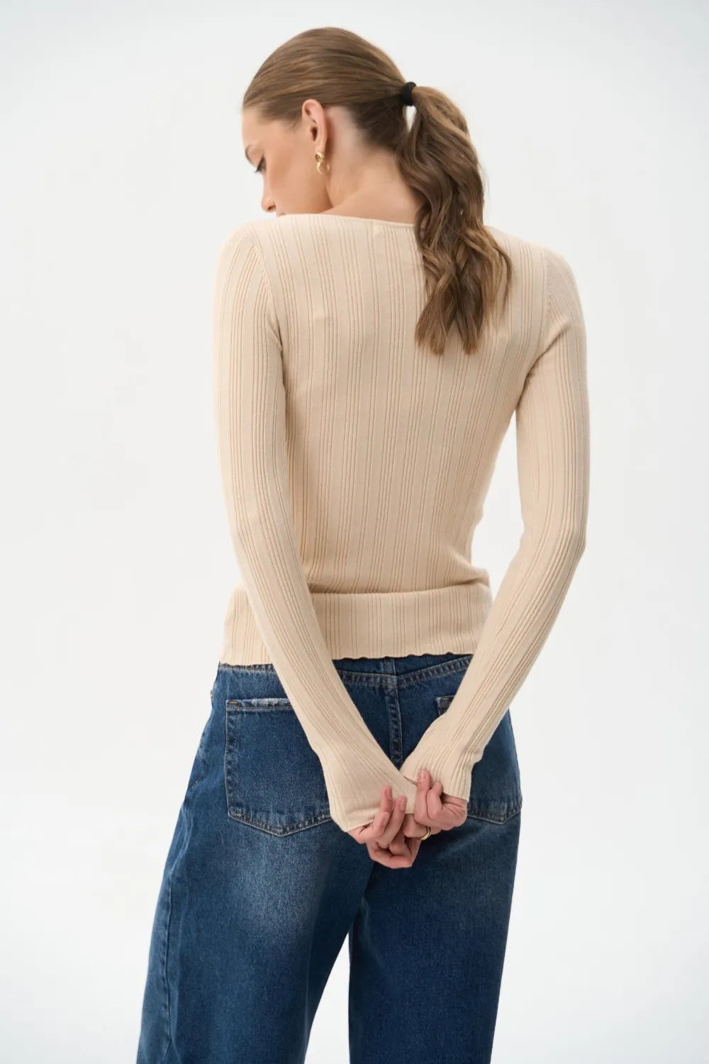 Beige Sweater - SOLMAR