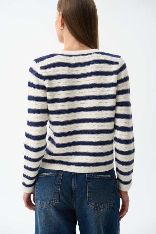 Striped cardigan in color blue - SOLMAR