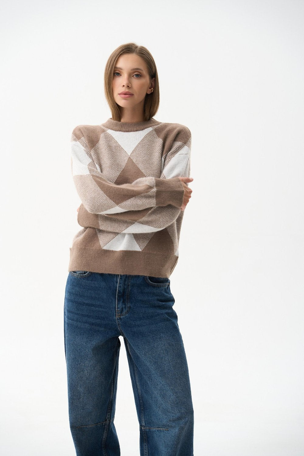 Beige diamond sweater - SOLMAR