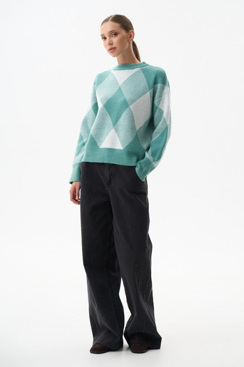 Green diamond sweater - SOLMAR