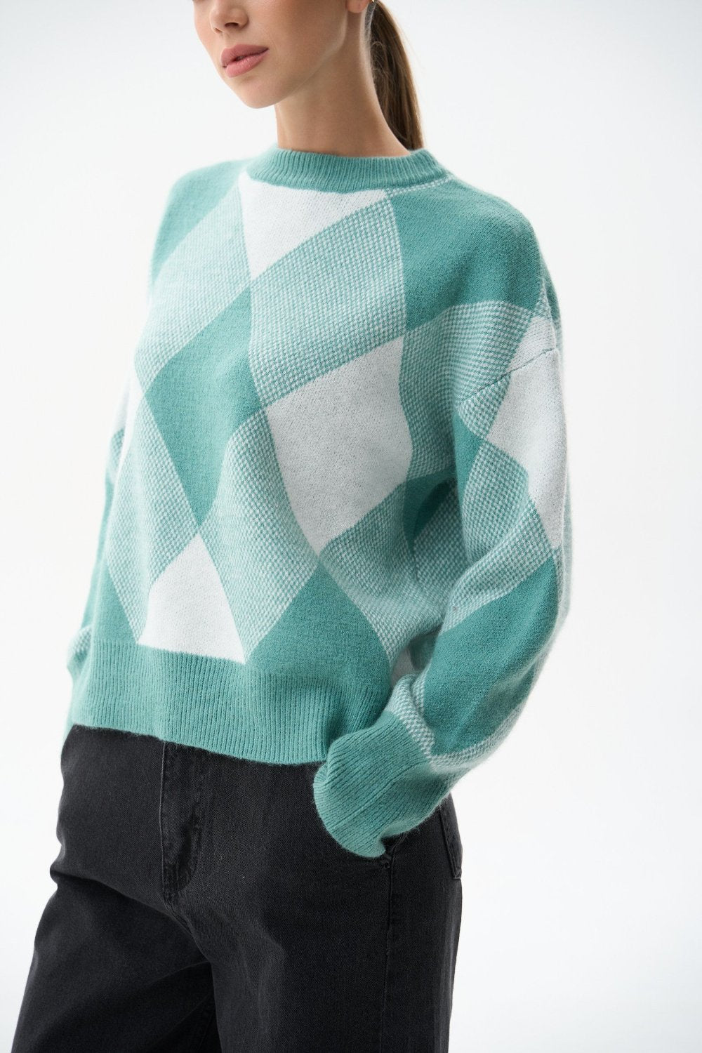 Green diamond sweater - SOLMAR