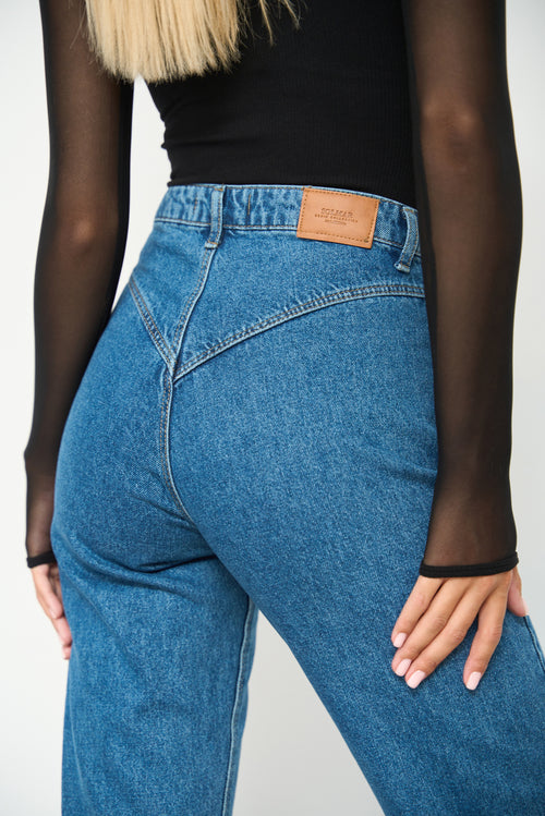 Dark Blue STRAIGHT MID-RISE Jeans - SOLMAR