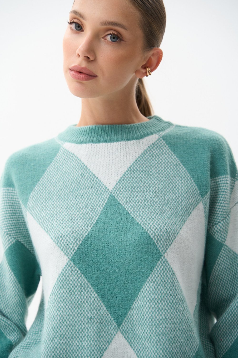 Green diamond sweater - SOLMAR