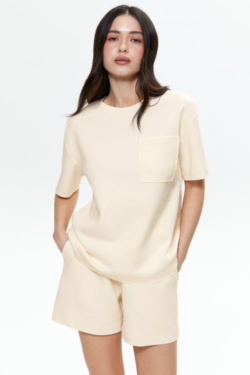 Milk T-Shirt with Pocket