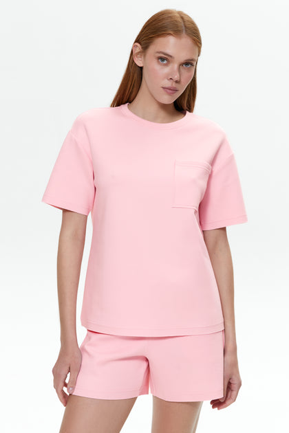 Pink Knit Shorts