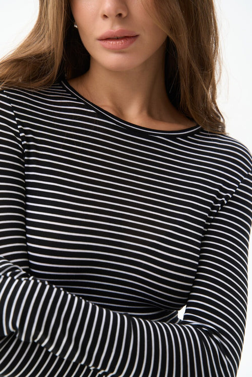 Black longsleeve with white stripes - SOLMAR