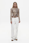 Animal Print Long Sleeve Top, Leo