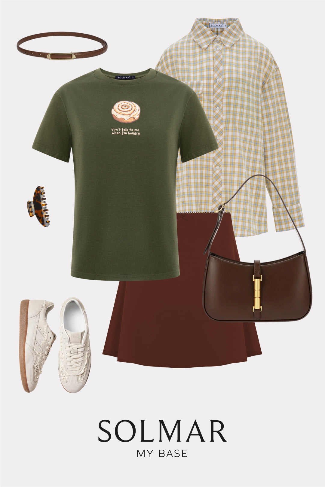 NEW Khaki Yummy Print T-shirt - SOLMAR