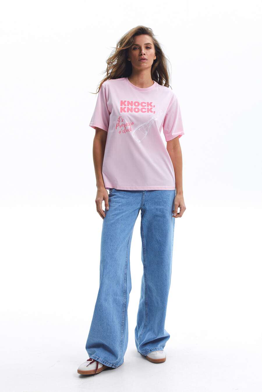 Pink "Knock, Knock" Print T-shirt - SOLMAR