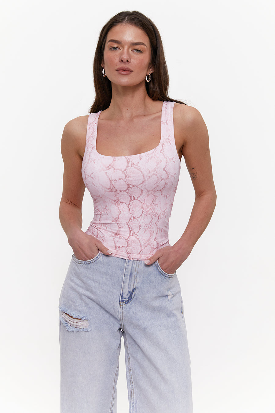 Snake Skin tank top, Pink