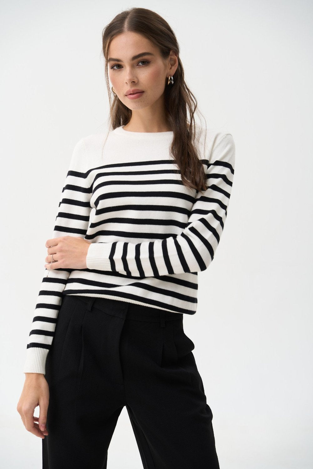 Black Striped Knit Sweater