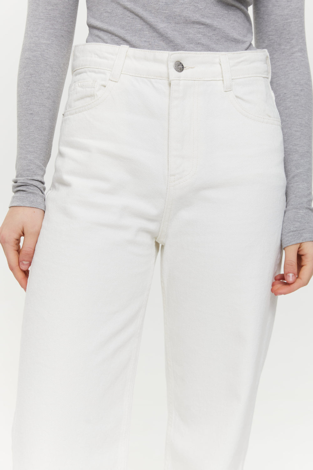 WIDE-LEG jeans, Milk