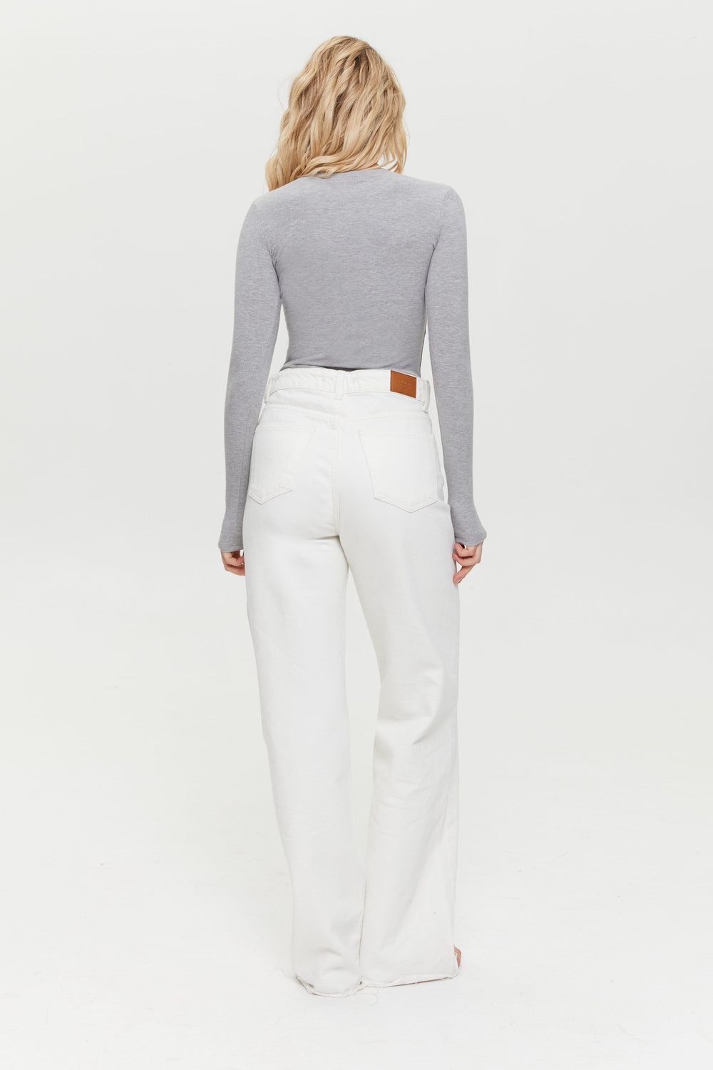 WIDE-LEG jeans, Milk