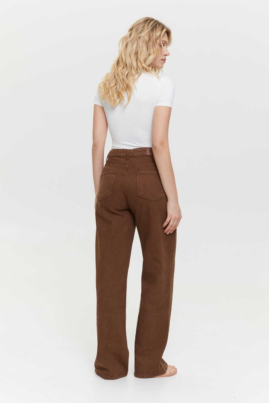 WIDE-LEG jeans, Chocolate Milk