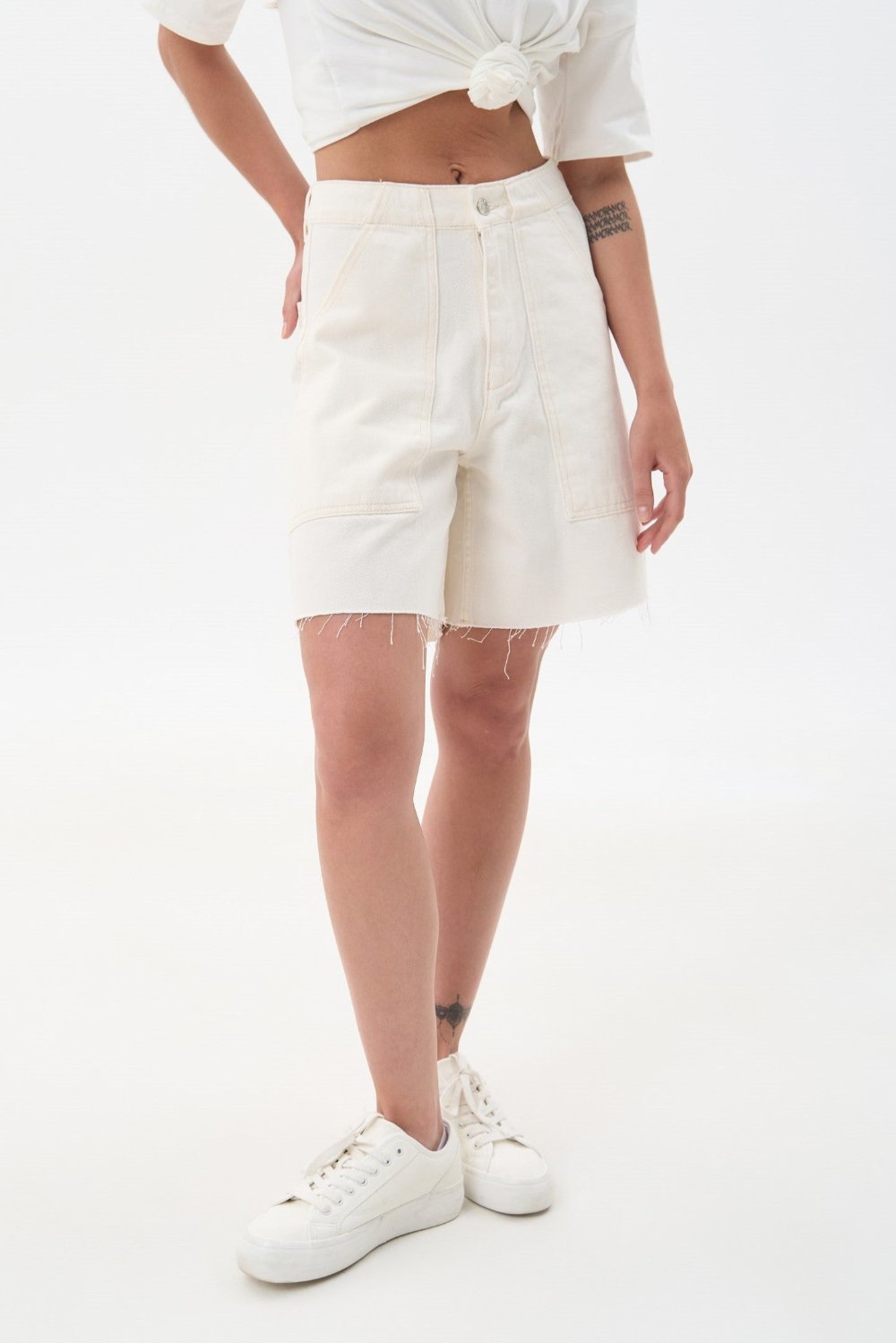 Milk Denim Oversized Shorts - SOLMAR