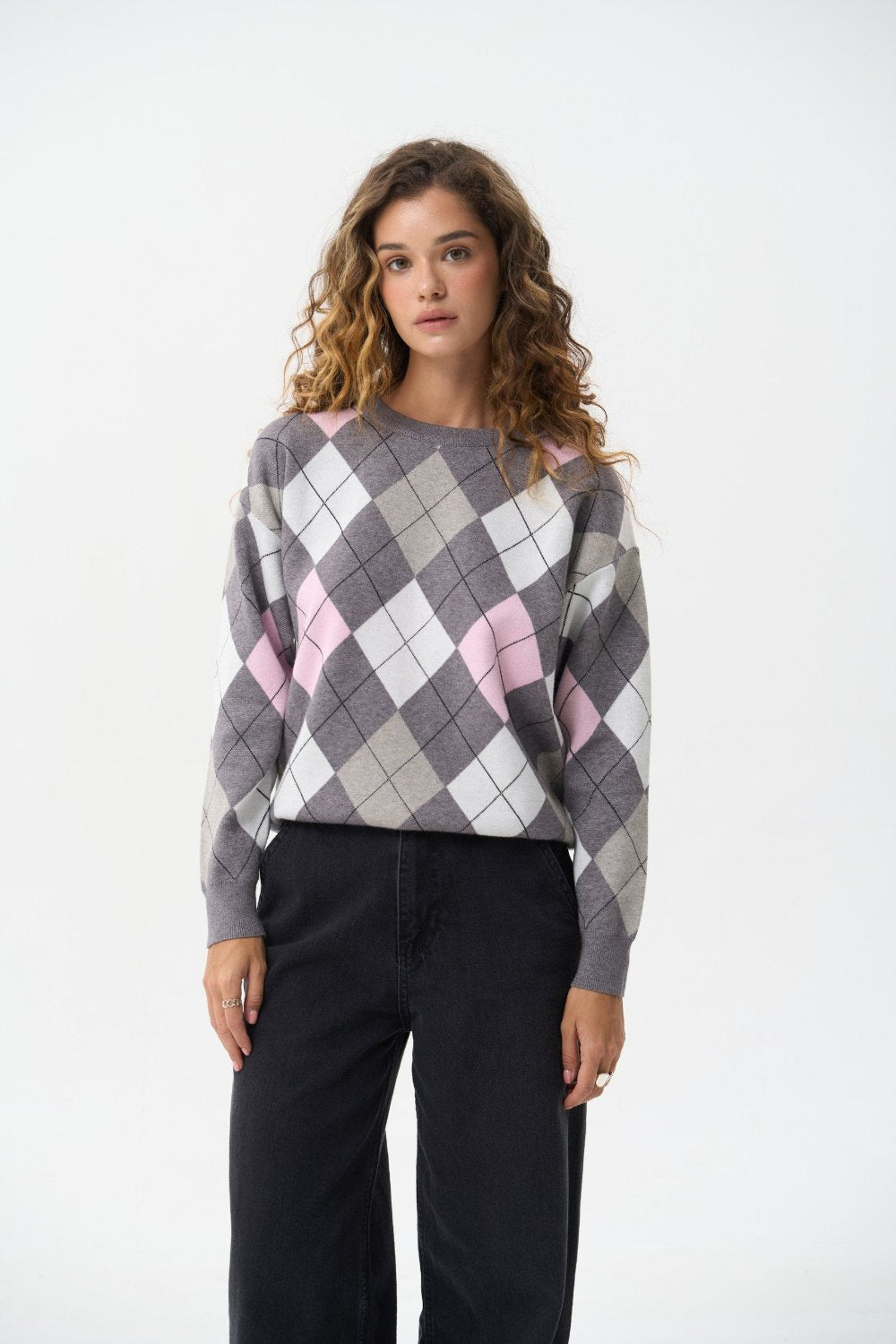 Diamond sweater in color grey - SOLMAR