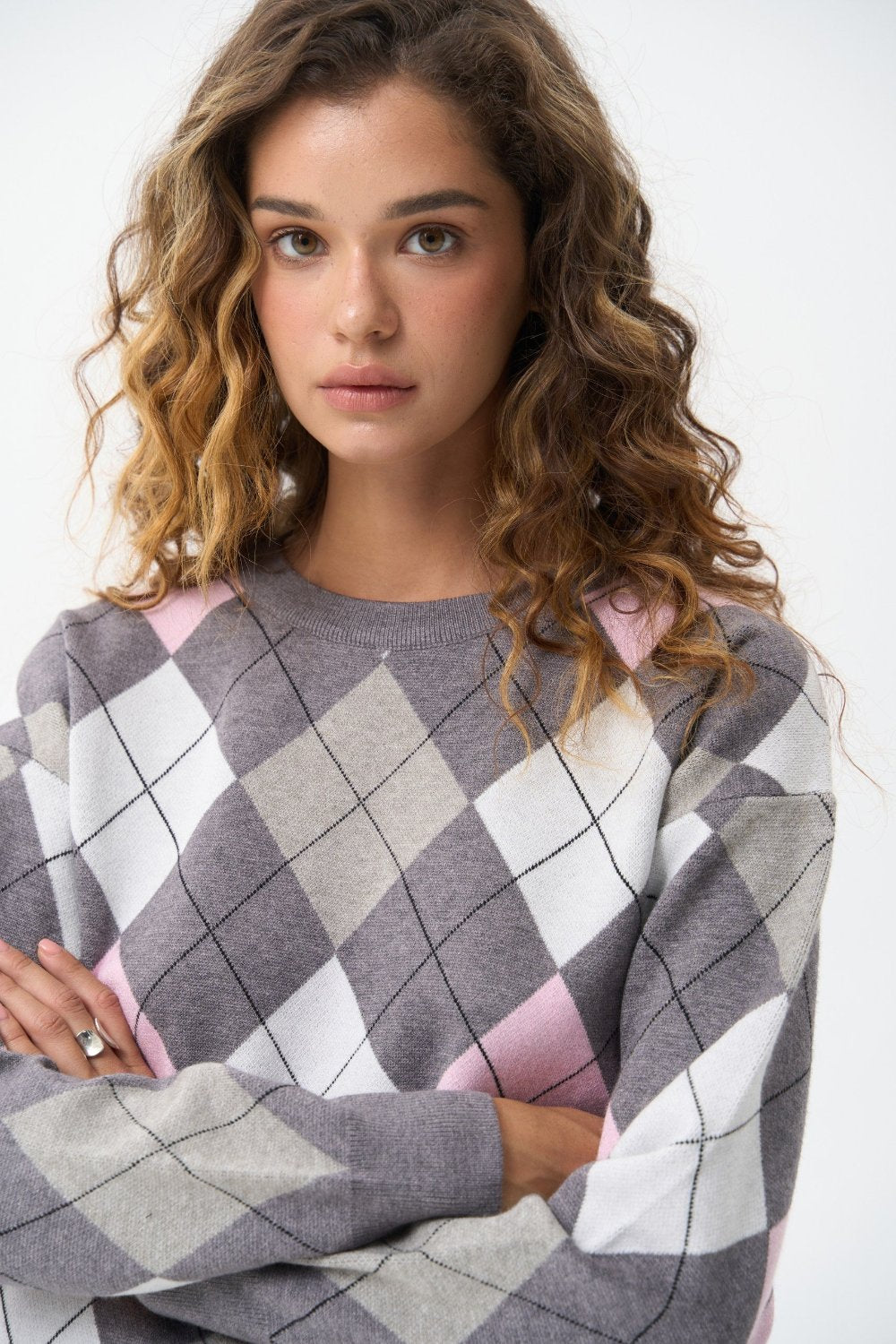 Diamond sweater in color grey - SOLMAR