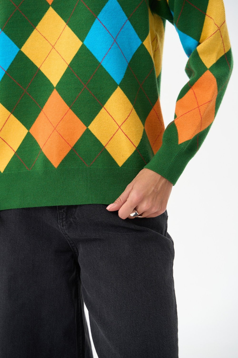 Diamond sweater in color green - SOLMAR