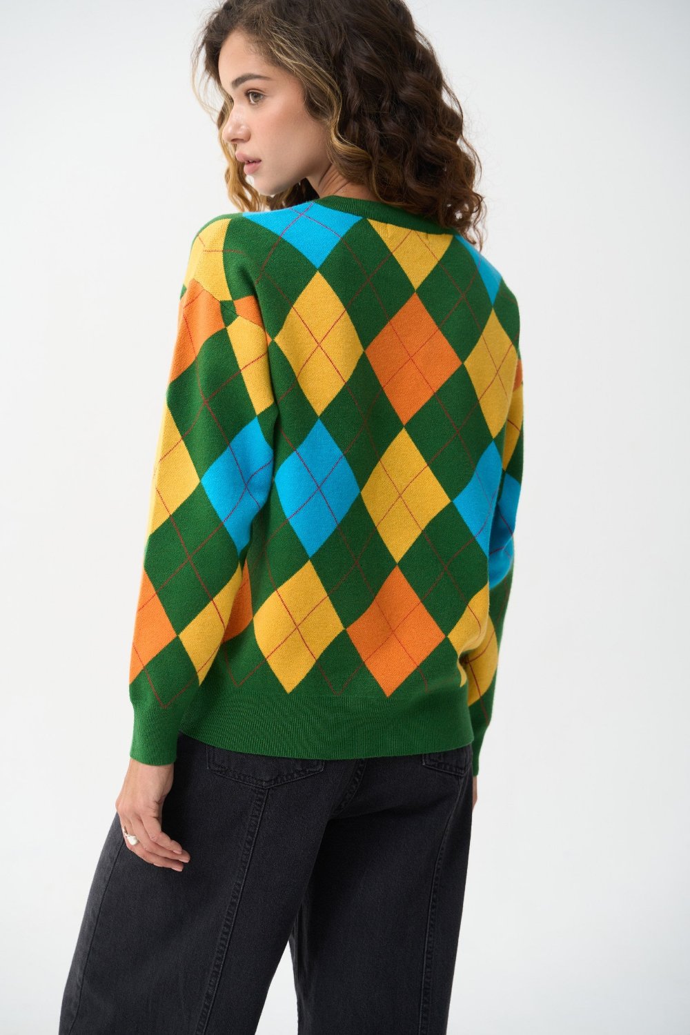 Diamond sweater in color green - SOLMAR