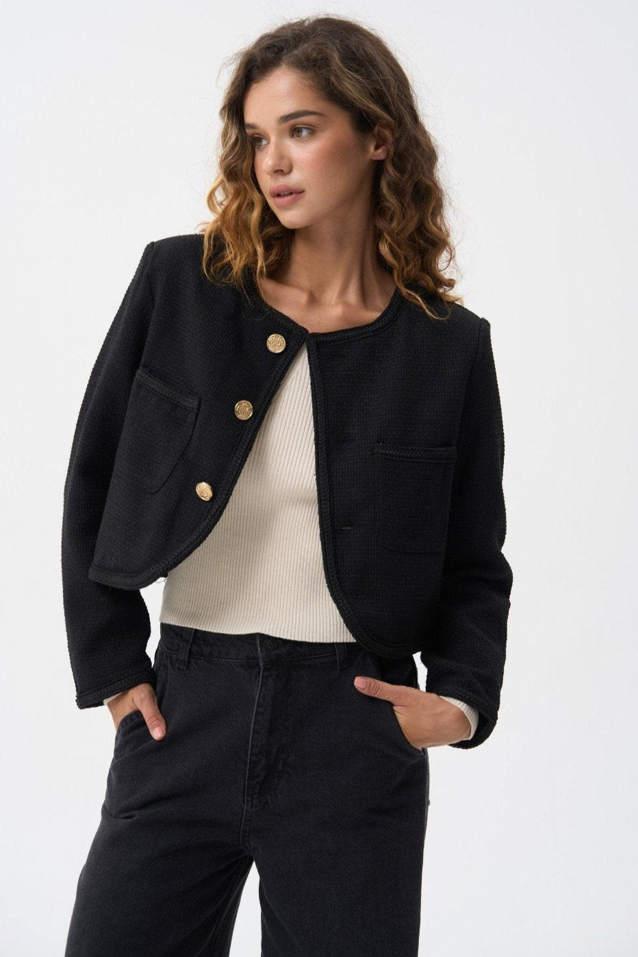 Jacket in color black - SOLMAR