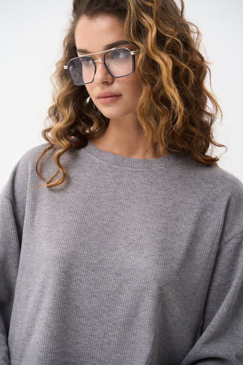 Grey sports sweatshirt - SOLMAR