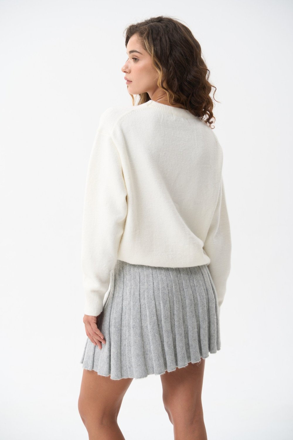 Wool sweaterin color milk - SOLMAR