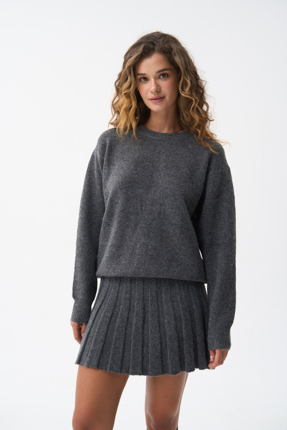 Wool sweater in color grey - SOLMAR