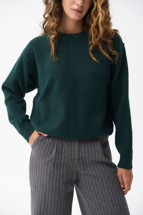 Wool sweater in color green - SOLMAR