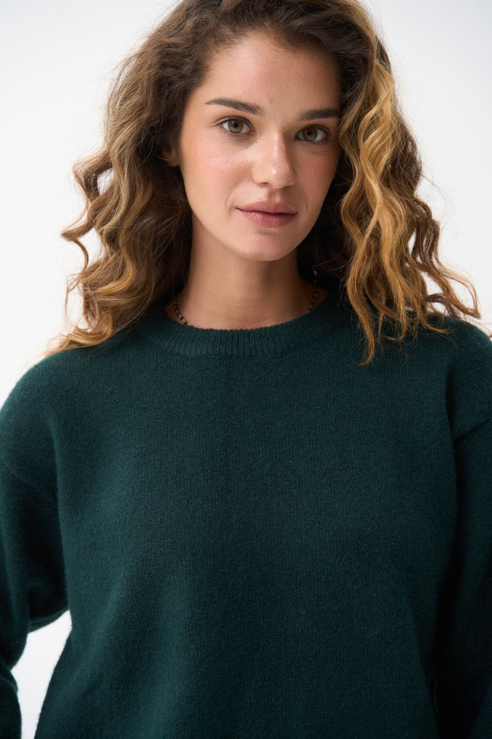 Wool sweater in color green - SOLMAR