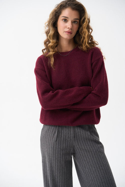 Wool sweater in color red - SOLMAR